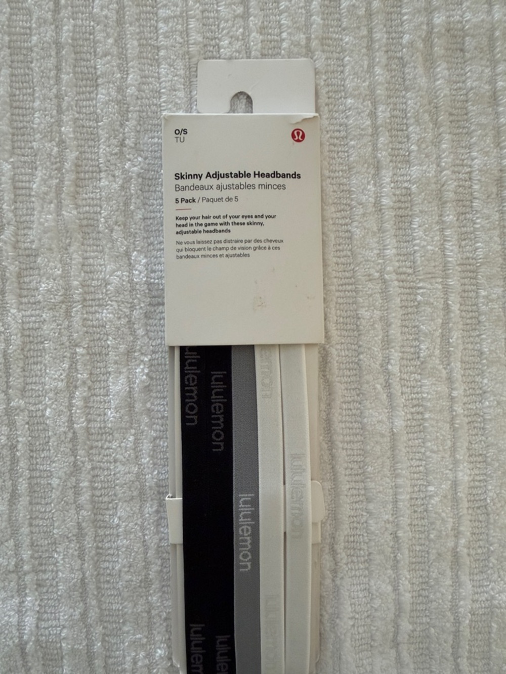 lululemon athletica Skinny Adjustable Headbands – Black, Gray, White